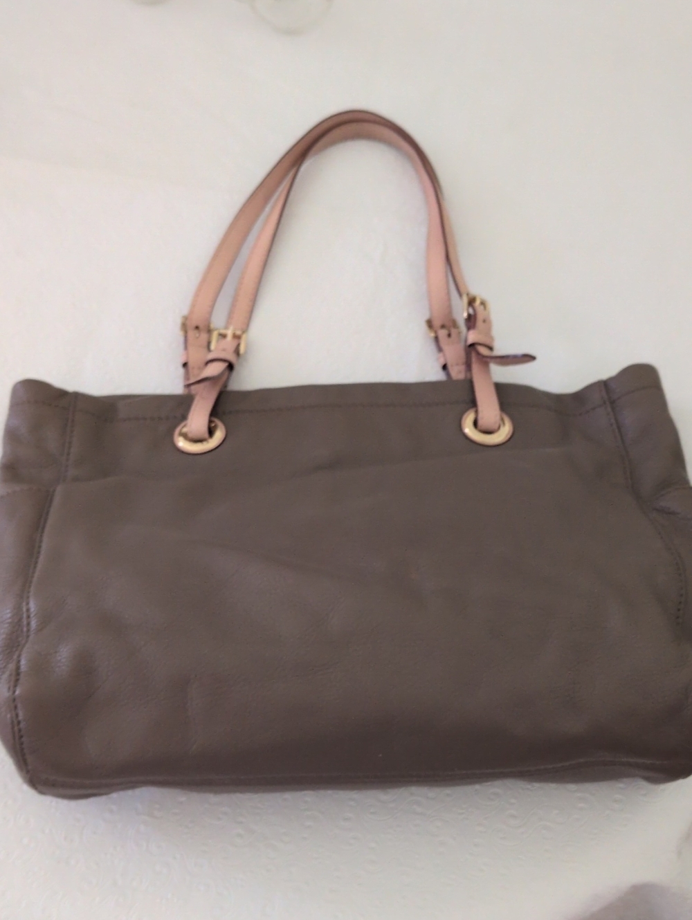 Michael Kors Pebble Grain Leather Tote In Taupe